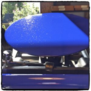 Blue Ink on the rollers