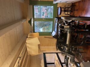 paper drying in the press room